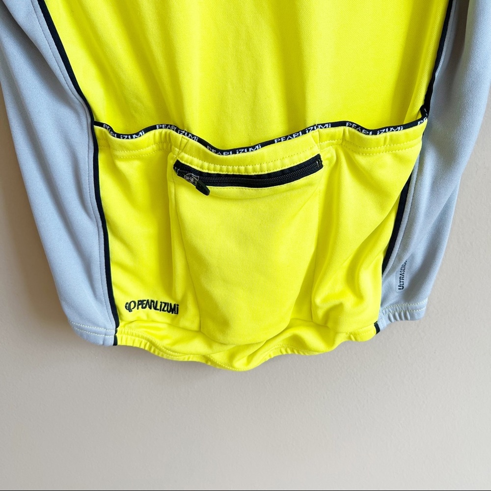 PEARL IZUMI men’s slice cycle jersey size medium yellow short sleeve - Picture 7 of 8